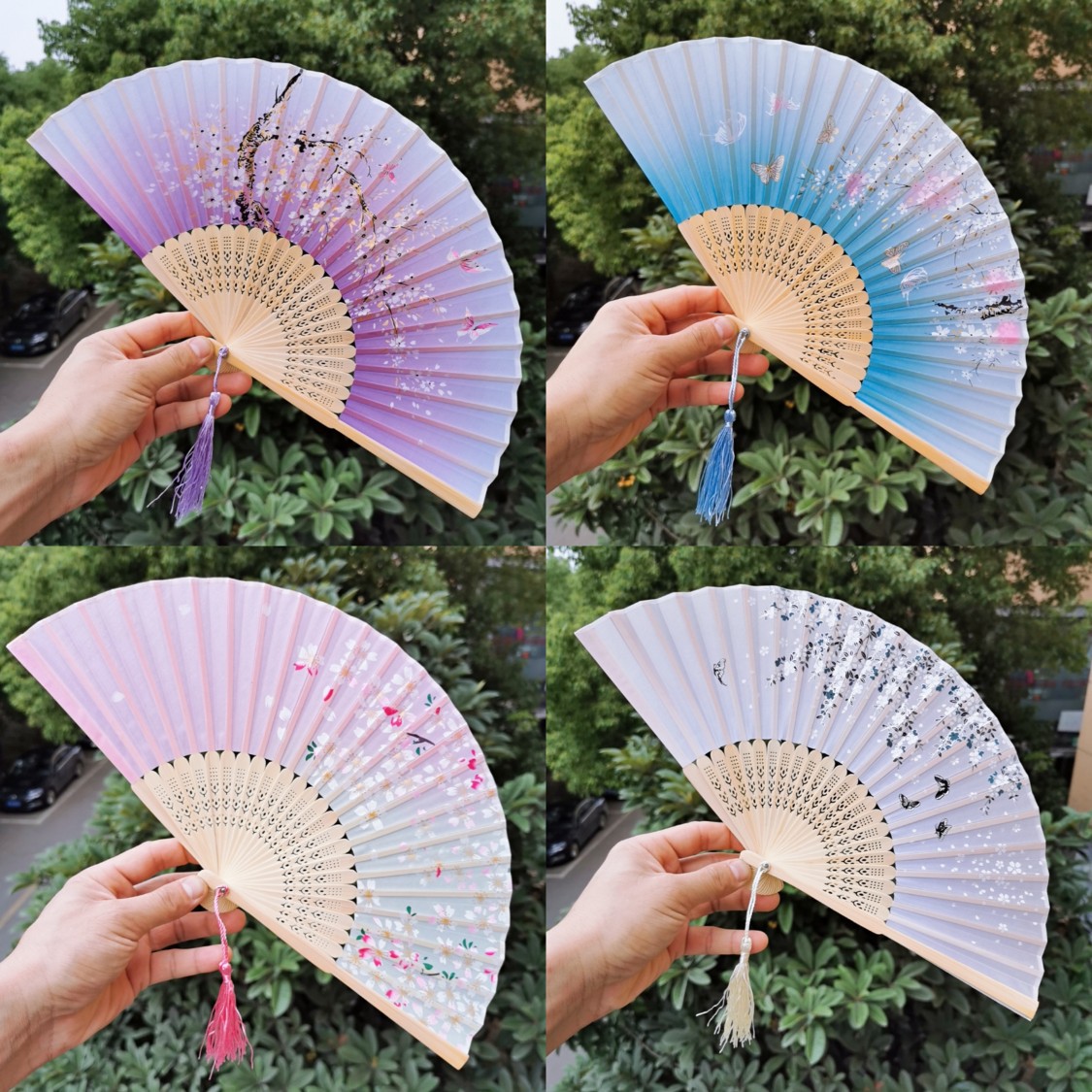 热销文艺风扇子 日式可爱女式旗袍折扇 夏季和风舞蹈折叠扇