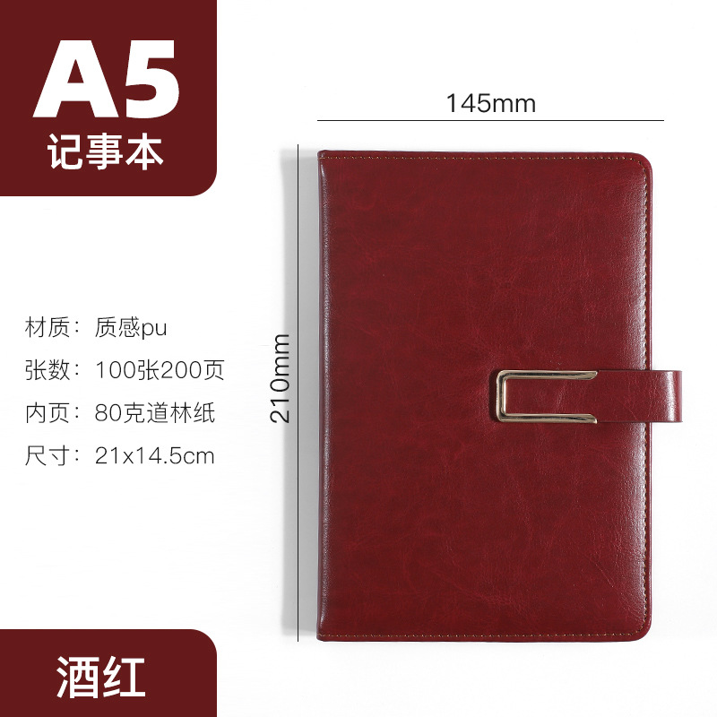 Business Notebook B5 Thick Notebook Custom Office Notepad A5 Soft Leather Journal Book Gift Set Custom Logo