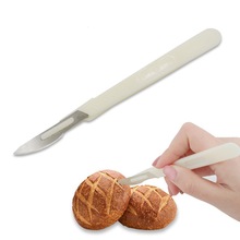 欧式面包法棍割口刀 碳钢刀塑料整形刀烘焙工具 吐司面包切刀