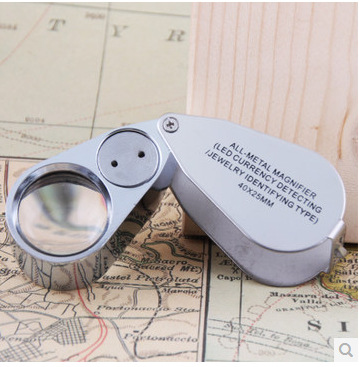 全金属礼盒装 40倍采用光学镜片放大镜 珠宝玉器鉴9890-阿里巴巴