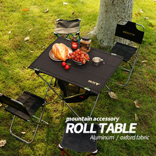 出口户外折叠桌野营小号便携式野餐桌超轻铝合金自驾烧烤桌子批发