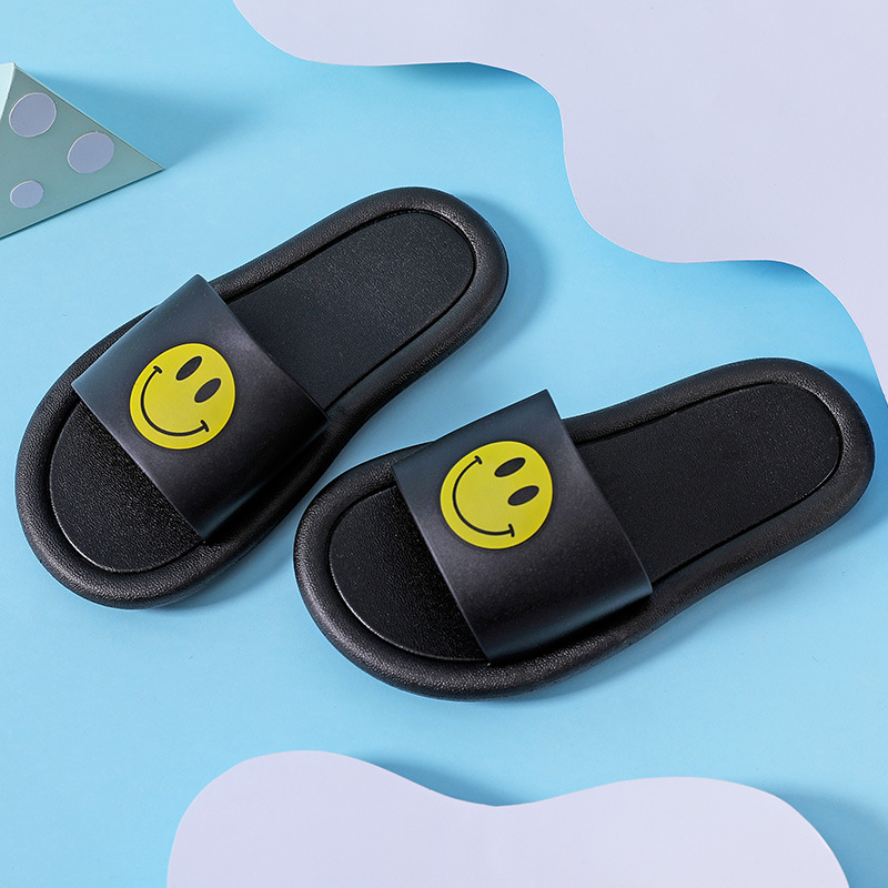 Summer New Korean Style Children's Slippers Non-Slip Baby Shoes Smiley Face Women's Sandals Non-Slip Boys' Slippers