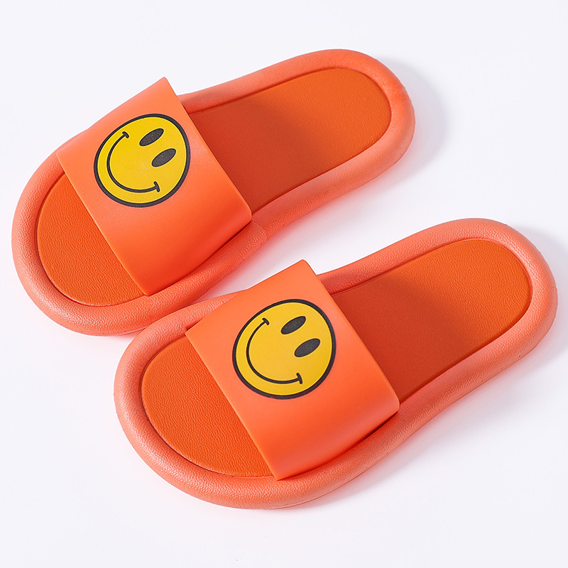 Summer New Korean Style Children's Slippers Non-Slip Baby Shoes Smiley Face Women's Sandals Non-Slip Boys' Slippers