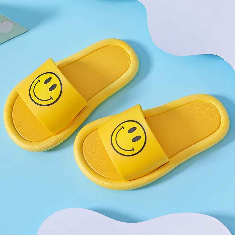 Summer New Korean Style Children's Slippers Non-Slip Baby Shoes Smiley Face Women's Sandals Non-Slip Boys' Slippers