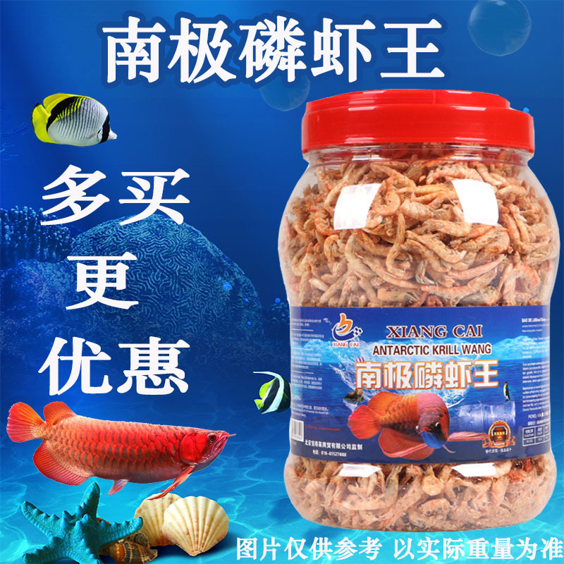 南极磷虾王虾干冰冻虾大干虾龙鱼饲料鹦鹉罗汉大鱼食鱼饲料