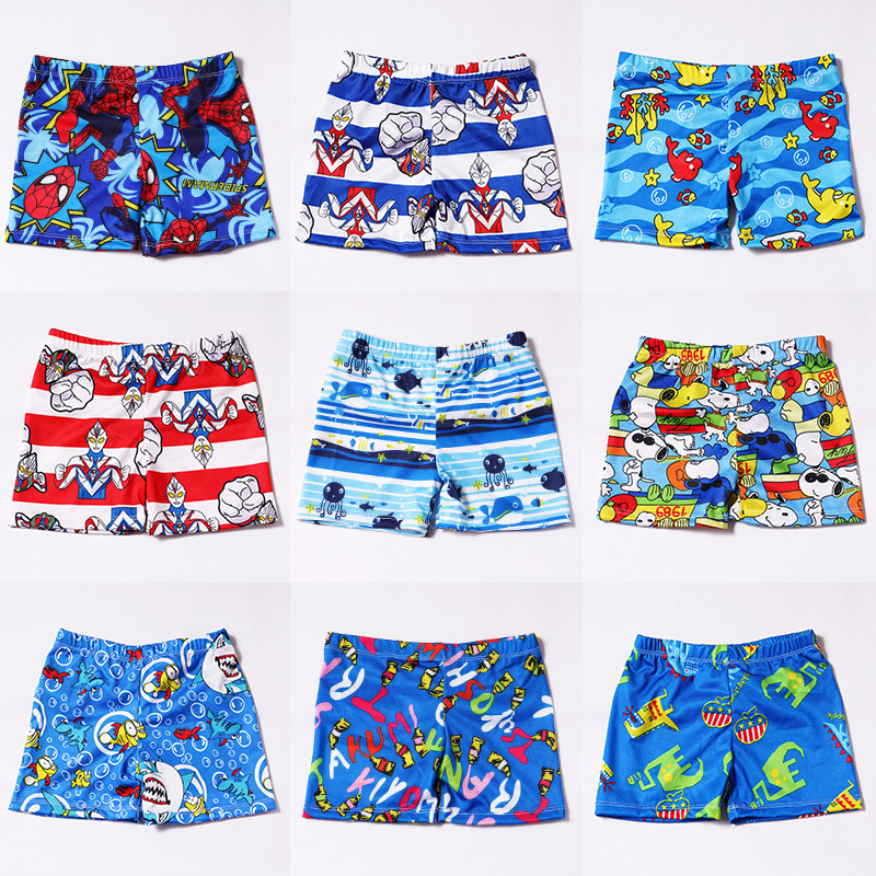 children‘s swimming trunks boys‘ swimsuit cartoon boxer quick-drying kid baby swimsuit middle and big boys korean hot spring