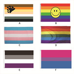 厂家直销各类彩虹旗帜 六款现货