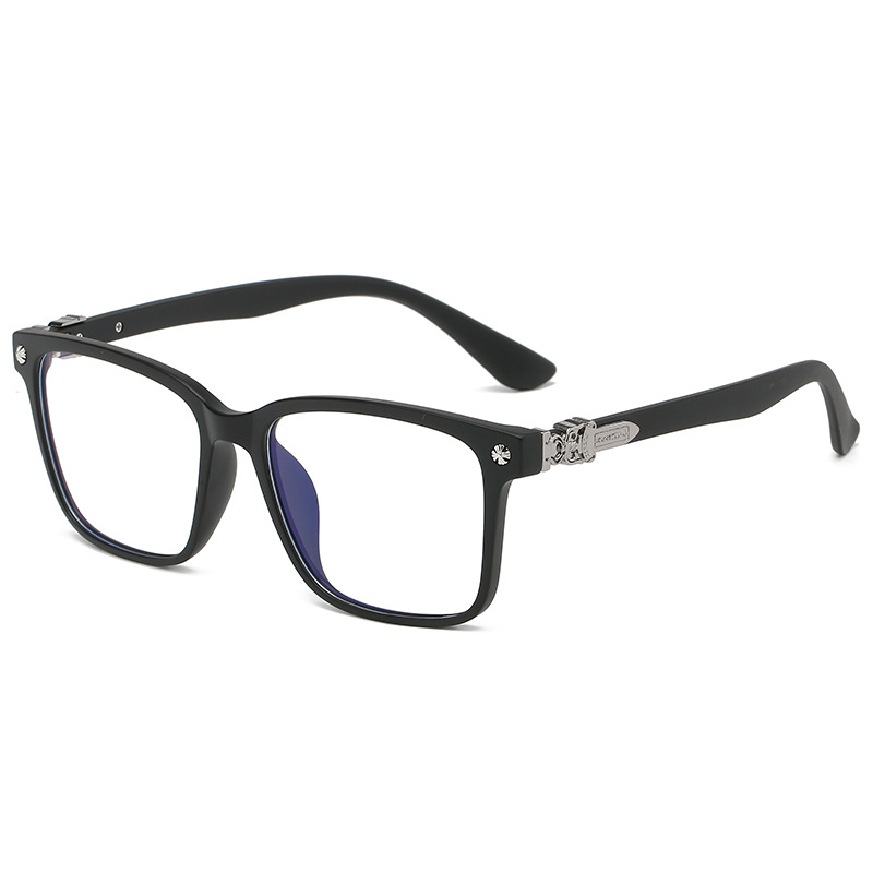 网红同款复古克罗眼镜黑色超轻TR90防蓝光镜框可配近视度数眼镜框