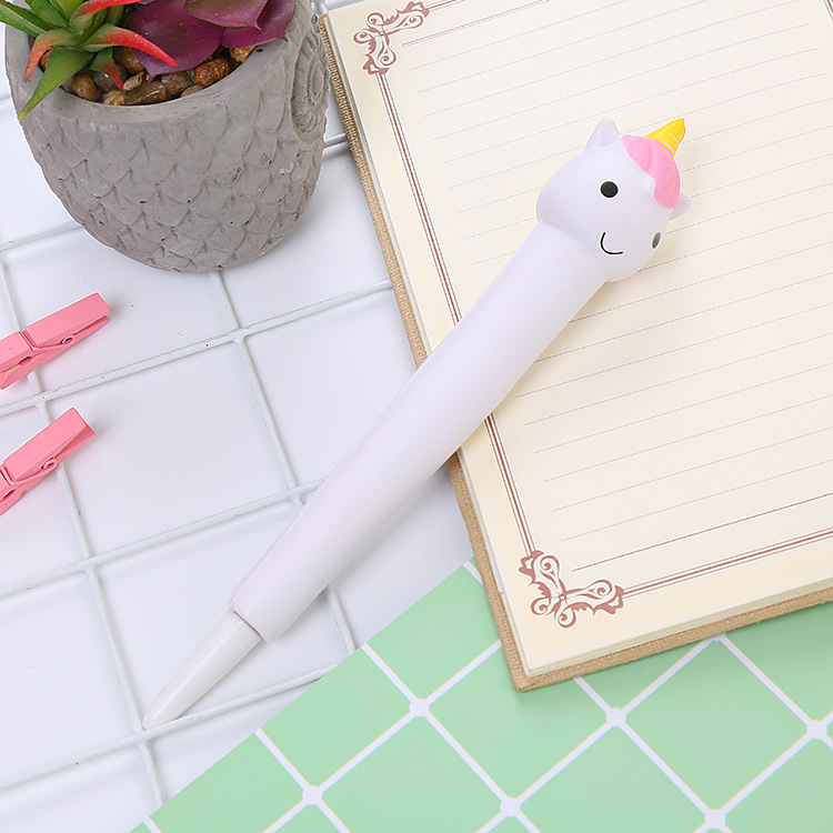 Creative Pressure Relief Pen Soft Slow Rebound Decompression Pen Cartoon Learning Stationery Office Supplies Vent Gel Pen