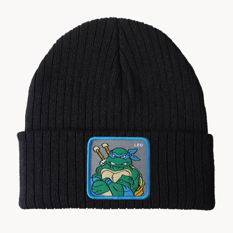 2020 Products in Stock New Large Version Man and Woman Cartoon Winter Hat Anime Teenage Mutant Ninja Turtles Series Knitted Hat Woolen Cap