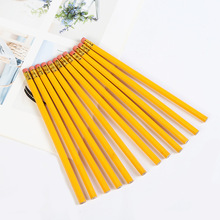 12支黄杆油漆铅笔腰封装OPP袋装非洲图案logo铅笔外贸HB黄杆铅笔