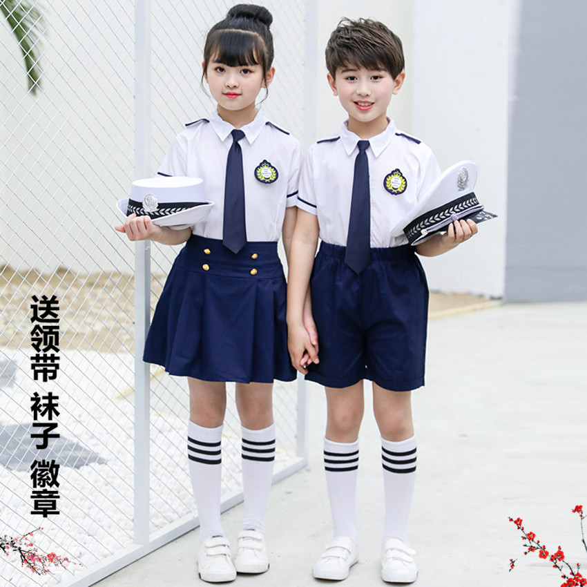 儿童小海军演出服幼儿园运动会空陆海小军装制服小学生合唱表演服