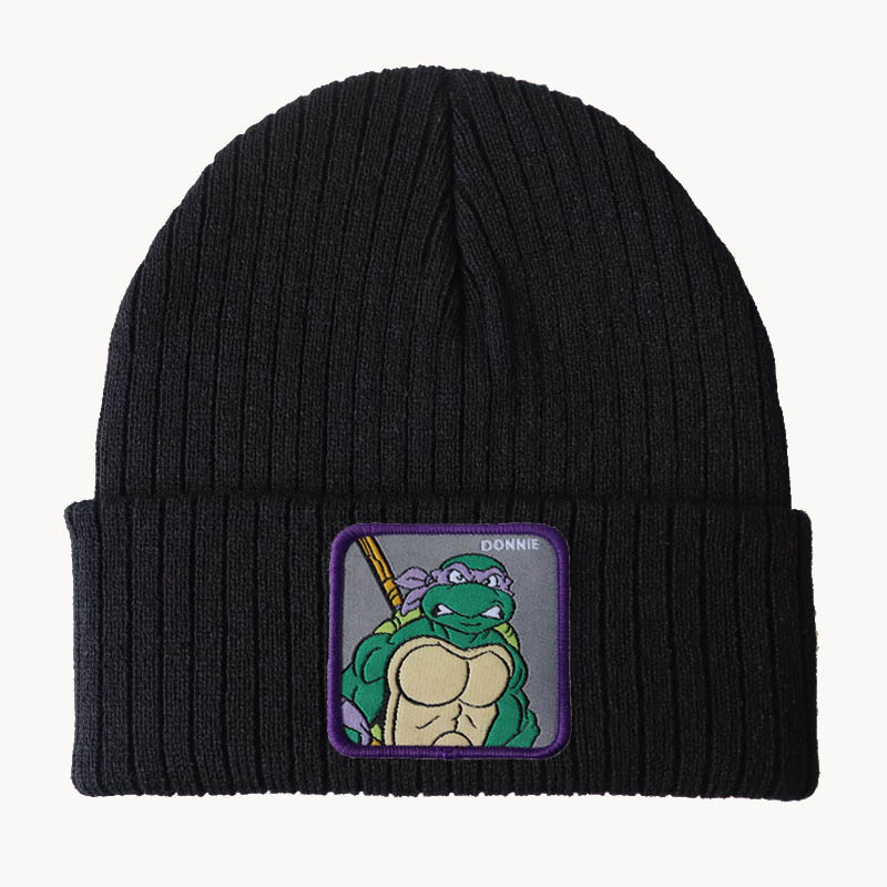 2020 Products in Stock New Large Version Man and Woman Cartoon Winter Hat Anime Teenage Mutant Ninja Turtles Series Knitted Hat Woolen Cap