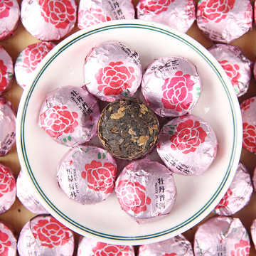 批发云南花茶小沱茶牡丹花普洱熟茶组合花草茶茶牡丹普洱茶叶500g