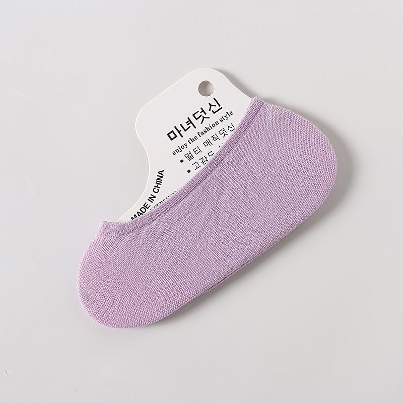 Summer Ultra-Thin Candy-Colored Female Socks Velvet Invisible Small Size Silicone Women's Children Disposable Socks No Show Socks
