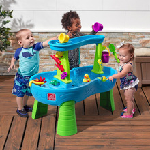美国STEP2进口幼儿童家用室内外瀑布滑道戏水台沙滩玩具戏水桌