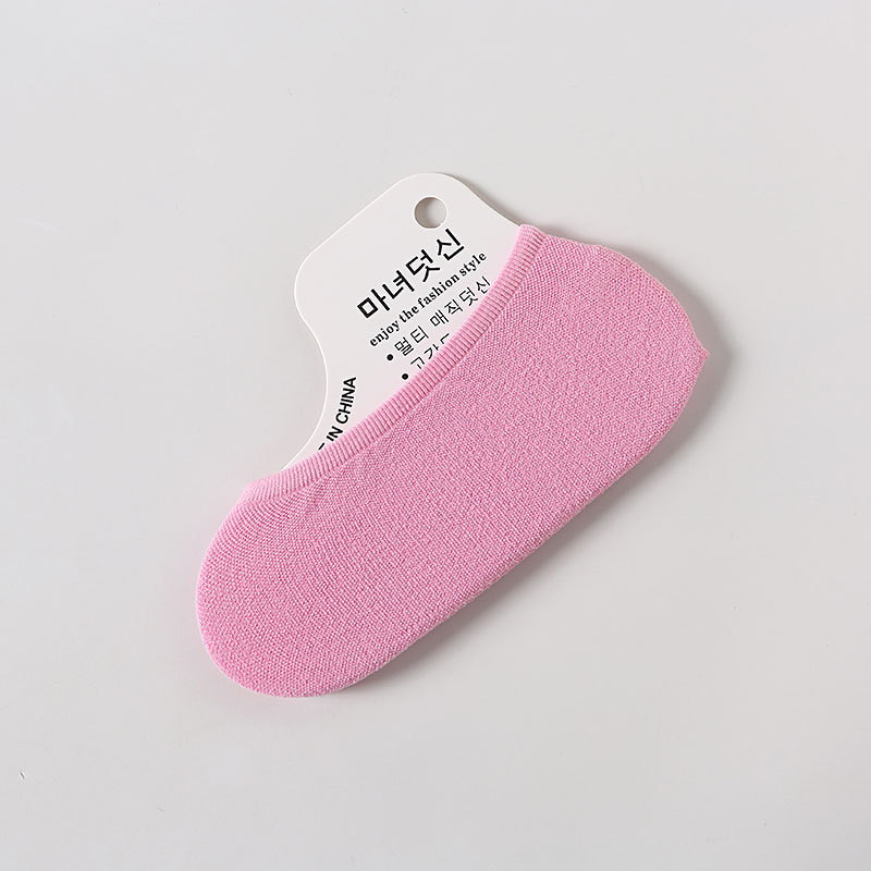 Summer Ultra-Thin Candy-Colored Female Socks Velvet Invisible Small Size Silicone Women's Children Disposable Socks No Show Socks