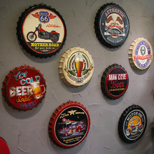复古啤酒盖盖子墙壁装饰创意咖啡店酒吧墙面壁挂餐厅欧式挂件