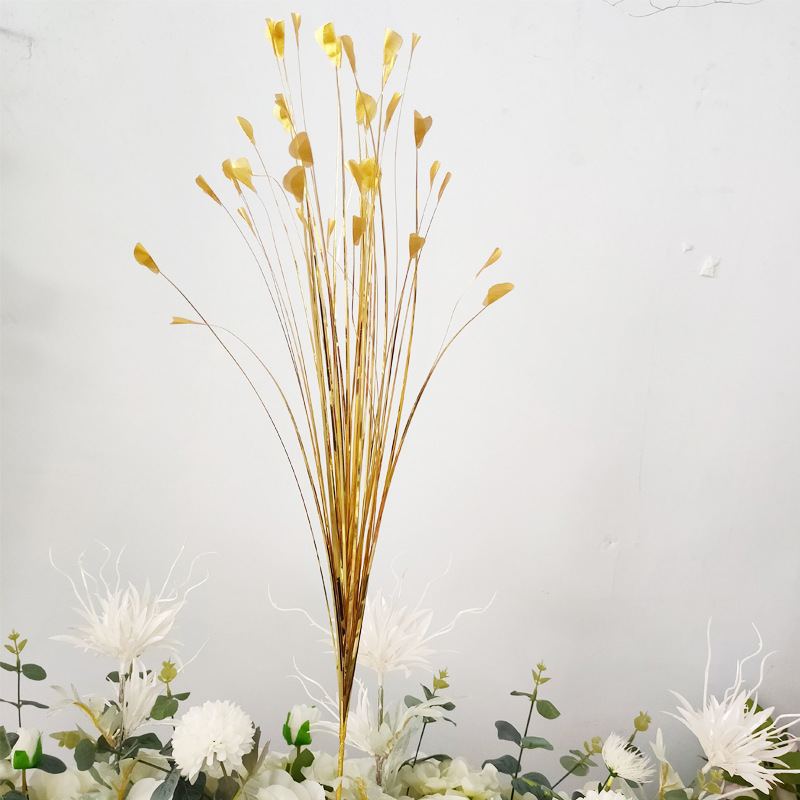 40 Head Beautiful Simulation Color Tagetes Patula Wedding Runway Road Lead Decorative Fake Flower Butterfly Flowers and Plants Long Onion Grass