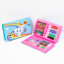 厂家直销儿童绘画套装礼盒42件水彩笔套装支持蜡笔油画棒儿童礼品