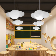 创意云朵吊灯幼儿园儿童房卧室装饰灯北欧吧台餐厅创意艺术云朵灯