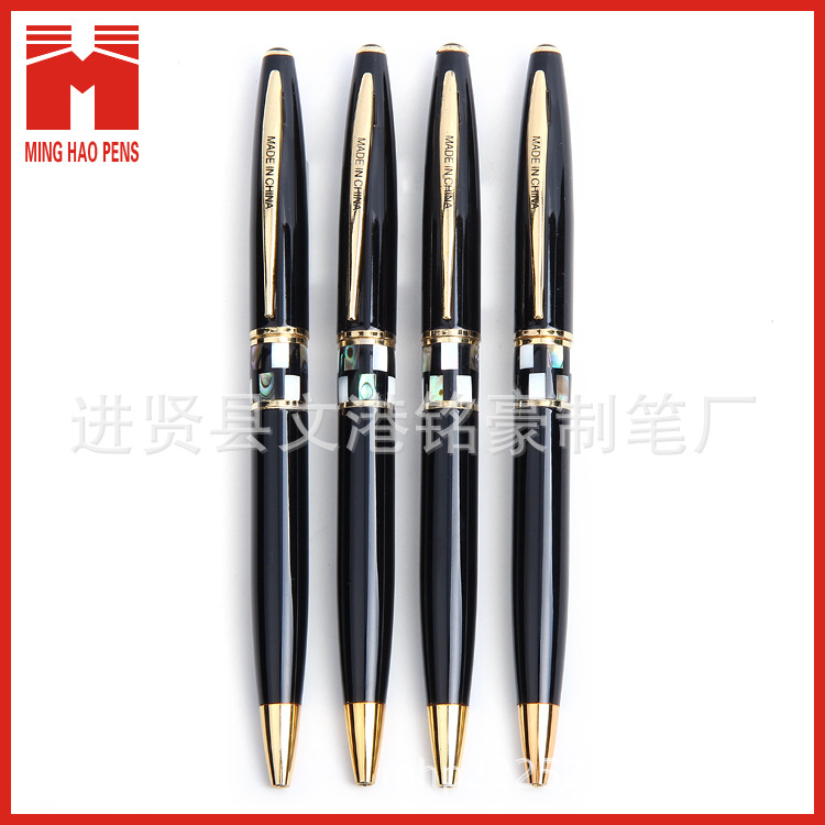 Factory Wholesale Metal Pen Ballpoint Pen Rotating Gift Advertising Marker Printable Logo Brushed Ballpoint Pen