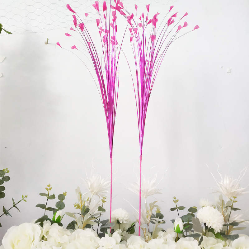40 Head Beautiful Simulation Color Tagetes Patula Wedding Runway Road Lead Decorative Fake Flower Butterfly Flowers and Plants Long Onion Grass