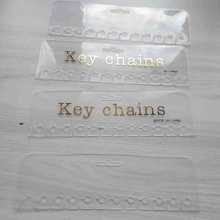 塑料烫金Key chains透明饰品卡链 树脂钥匙扣饰品挂件扣包装