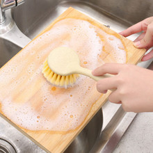 小麦秸秆长柄锅刷厨房多用刷锅刷碗清洁台面清洁刷带悬挂孔清洁刷