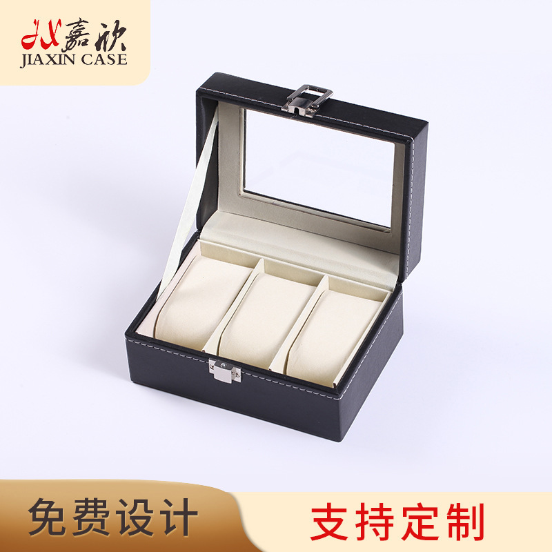 Factory in Stock Wholesale 3-Bit 6-Bit 10-Bit 12-Bit 20-Bit 24-Bit Pu Watch Box Storage Box Jewel Case and Packing Box