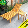 厂家直销户外防腐木折叠沙滩躺椅海边泳池实木躺椅木制躺床沙滩椅