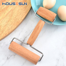 厂家直销 双头木质面粉棍 厨房擀面杖 烘焙工具 滚轮面杖擀面棍