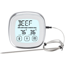 烧烤温度计 家用厨房烘焙触摸屏按键带计时器 电子数显食品温度计