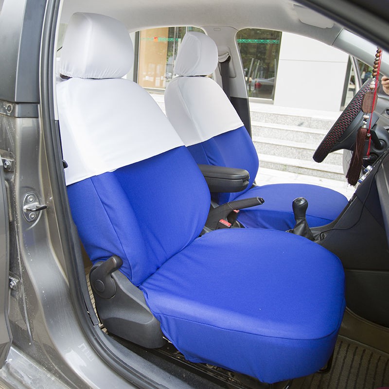 出租车座套捷达蓝白色布料免洗皮革伊兰特桑塔纳网约车的士座位套