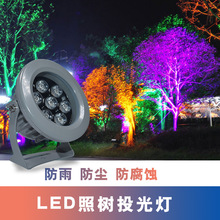 led投光灯圆形照树灯射灯15W18W36W大功率聚光灯户外防水外墙亮化