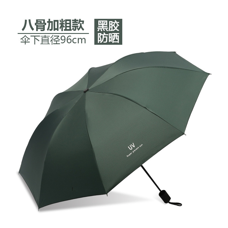 Uv Automatic Vinyl Sun Protection Uv Protection Dual-Use Sun Umbrella Gift Advertising Umbrella Printing Logo Umbrella