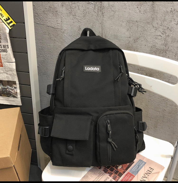 New Korean Style Simple Student Schoolbag Anti-Theft Anti-Seismic Preppy Style Backpack Computer Backpack Wholesale Logo