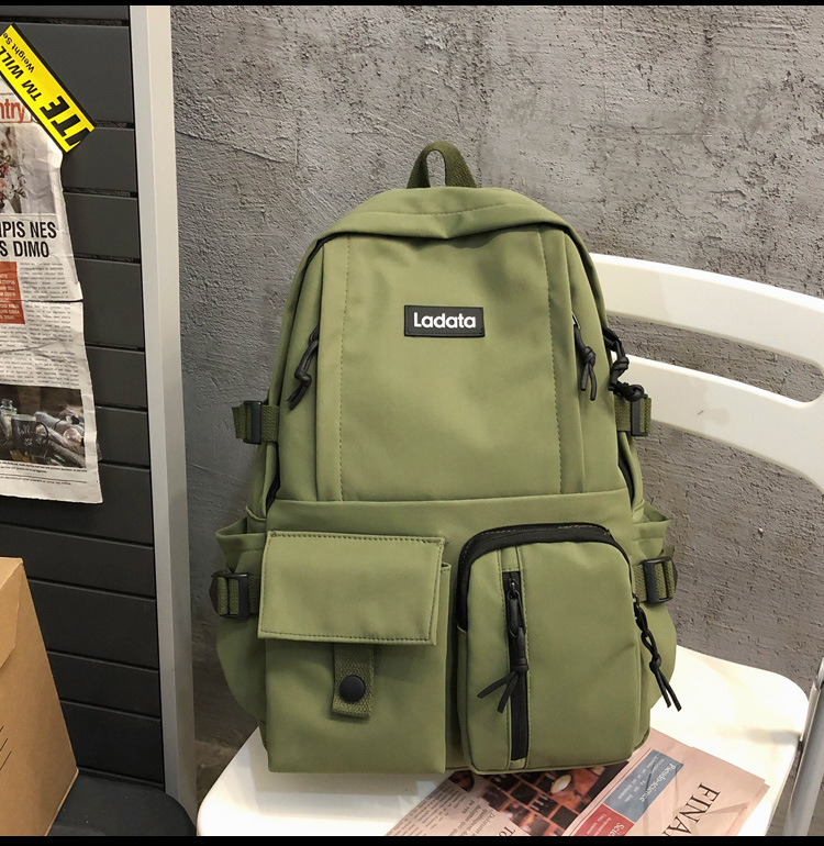 New Korean Style Simple Student Schoolbag Anti-Theft Anti-Seismic Preppy Style Backpack Computer Backpack Wholesale Logo