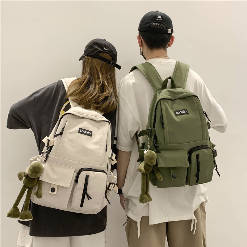 New Korean Style Simple Student Schoolbag Anti-Theft Anti-Seismic Preppy Style Backpack Computer Backpack Wholesale Logo