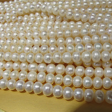 地摊夜市淡水珍珠饰品项链馒头微瑕珍珠7-8mm四面光珍珠项链