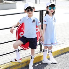 幼儿园园服夏装短袖学院风韩版儿童毕业服夏季班服套装小学生校服