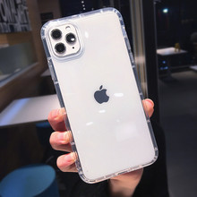 气囊透明防摔适用于iPhone 11Promax手机壳XR简约7/8plus软12潮6p