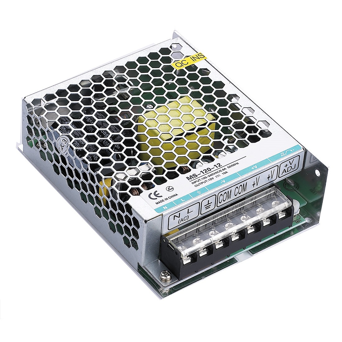 超薄12v10a120w led驱动 安防监控铁壳开关电源 ce rohs fcc认证