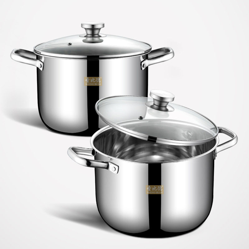 Wholesale Stainless Steel Soup Pot 304 Household Couscous Pot Induction Cooker Gas Applicable Food Grade Stainless Steel Pot Stew Pot