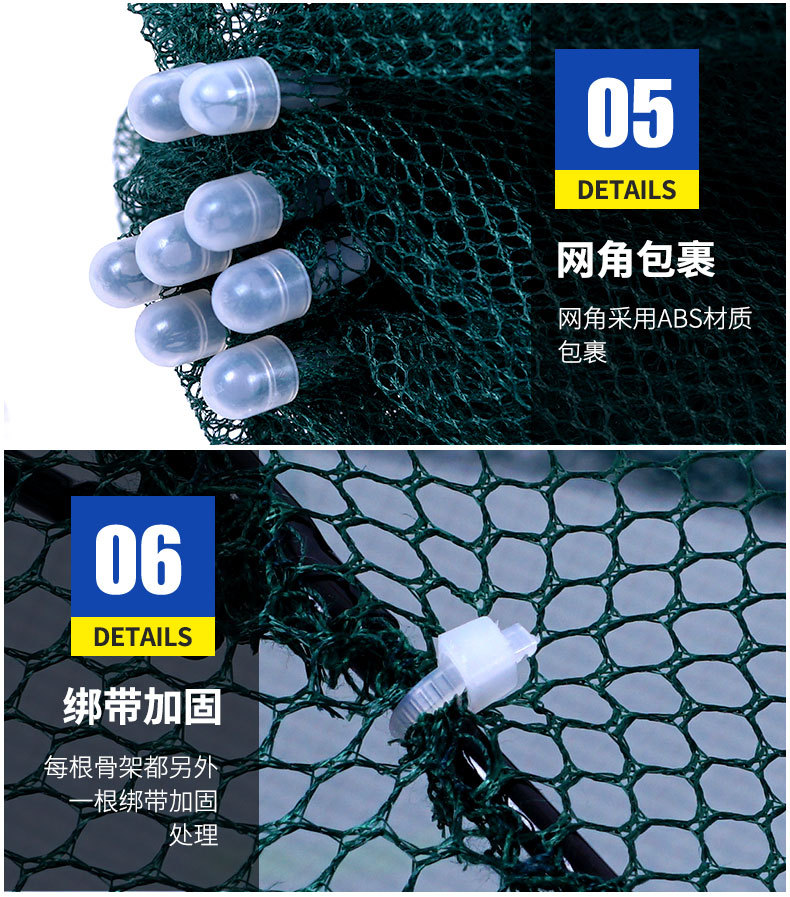 Factory Direct Sales Thick Thickened Lobster Basket Fishing Cage Umbrella Net Cage Automatic Folding Shrimp Trap Cage Lobster Basket Umbrella Fishing Gear Moving Net