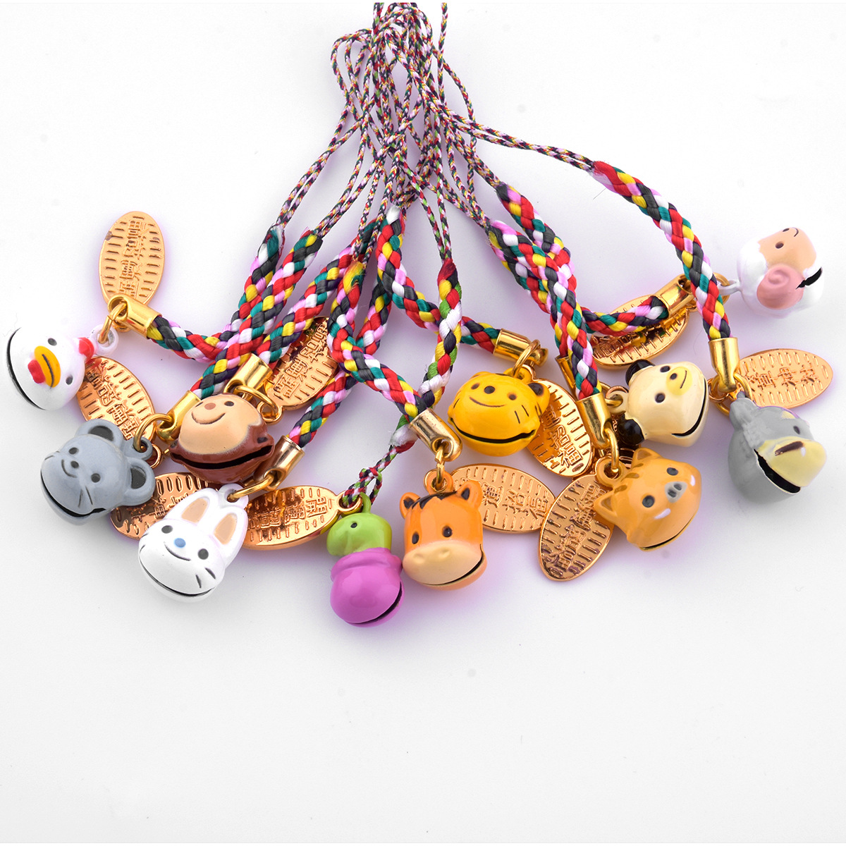 现货批发日式精装版迷你十二生肖铃铛配件 开发卡通铃铛