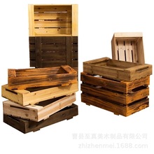新款实木镂空收纳储物箱大号木条木板箱长方形加厚外包角杂物盒