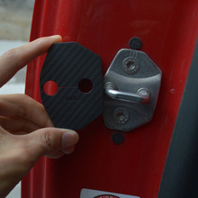 适用于宝马迷你MINI COUPE118车门锁扣盖减振垫装饰盖碳纤纹款