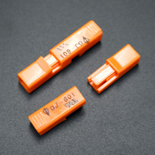 定制OJ-601橙色对插端子UL安规一进一出AC连接器筒灯专用快接端子