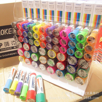 荐宝克pop麦克笔12色60支马克笔 40瓶水混色送架子海报唛克笔